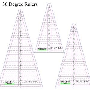 30 Degee Ruler 30 Degree Triangle Quilting Ruler - Multiple Sizes - Etsy