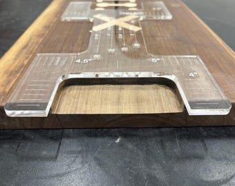 Cutting Board Finger Grip Groove and Handle Template
