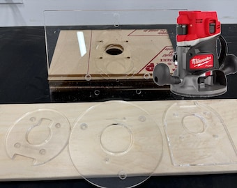 Router Base Plates for Milwaukee M18 Mid Size (1/2" Shank) Router (Model 2832-20)