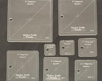Quilting Patchwork Templates - Square and Rectangle Shapes Sets