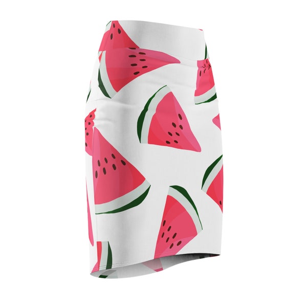 Watermelon Print Women's Pencil Skirt