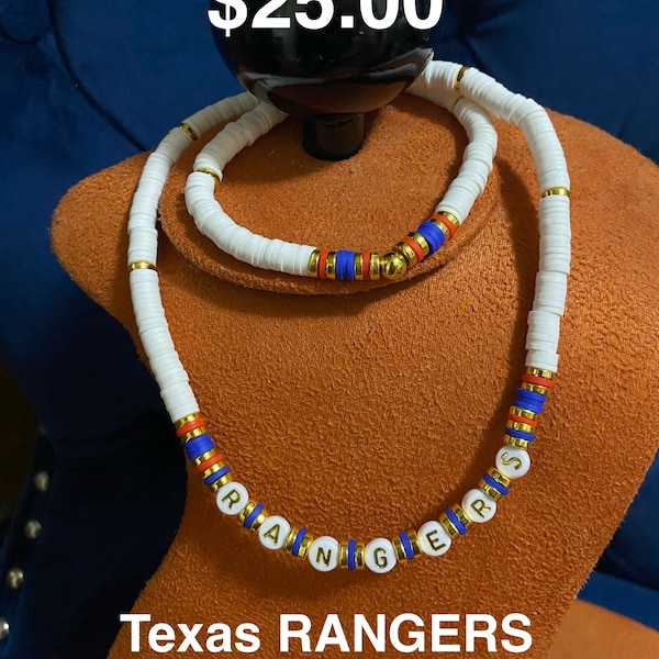 Texas RANGERS 20" inch Necklace