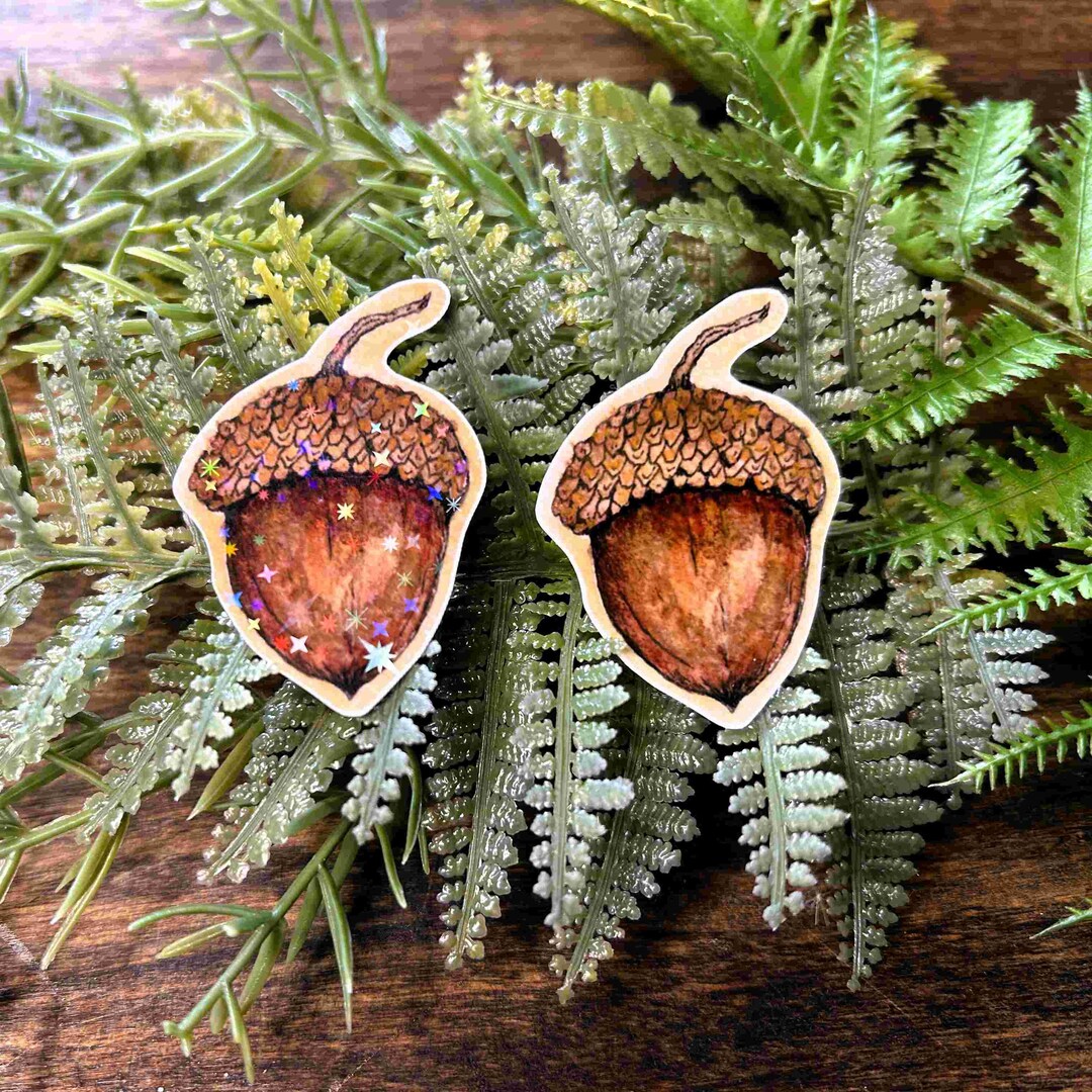 Oak Acorn Sticker- Laptop Decal for Nature Lovers - Waterproof ...