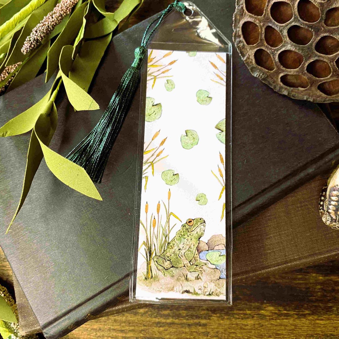 Handcrafted Sweet Frog Bookmark With Protective Sleeve - Choose Your ...