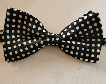 Black Spotty Bow Neck Tie - Japan School Girl Style