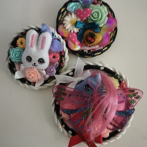 Kitsch Kawaii Fridge Magnets: 3D Collage Art, Homemade Decor