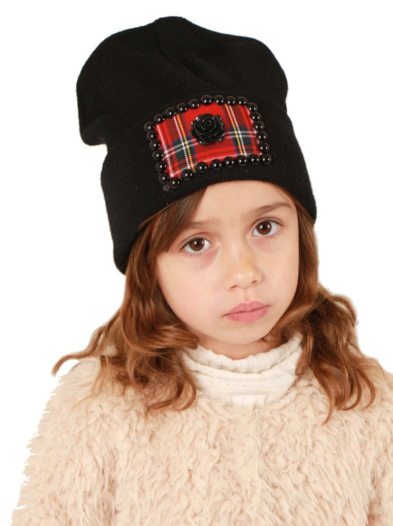 tartan beanie hat