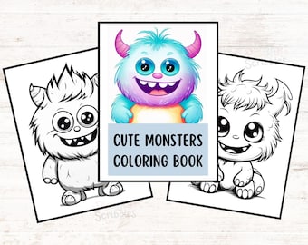 Monster Coloring Book | 20 Fun Cartoon Animal Pages