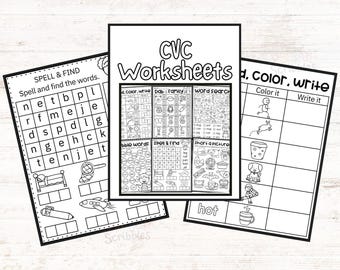 PDF Arbeitsblätter für Kindergarten | Phonics-Aktivitäten für Leseanfänger | Kurze Vokalübungen | Alphabetisierung Zentrum Printables