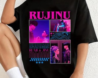 Rujinu Demon Hunters Comfor Colors Shirt, Jinu Rumi Saja Boys Kpop T-Shirt, Kpop Huntrix Shirt, Saja Boys Huntrix Shirt, Gift For Wome