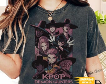 Jinu Rumi Saja Boys Kpop Comfort Colors Shirt, Demon Hunters Tee, Kpop Huntrix Shirt, Saja Boys Huntrix Gift