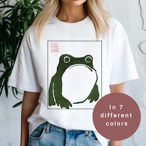 Grumpy Frog T-Shirt: Japanese Streetwear, Matsumoto Hoji Art