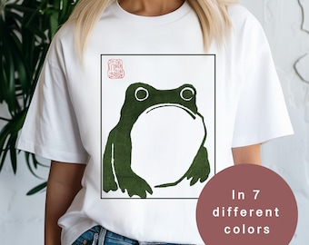Grumpy Frog T-Shirt: Japanese Streetwear, Matsumoto Hoji Art