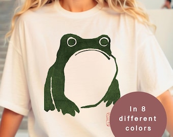 Grumpy Frog T-Shirt: Japanese Streetwear, Matsumoto Hoji Art