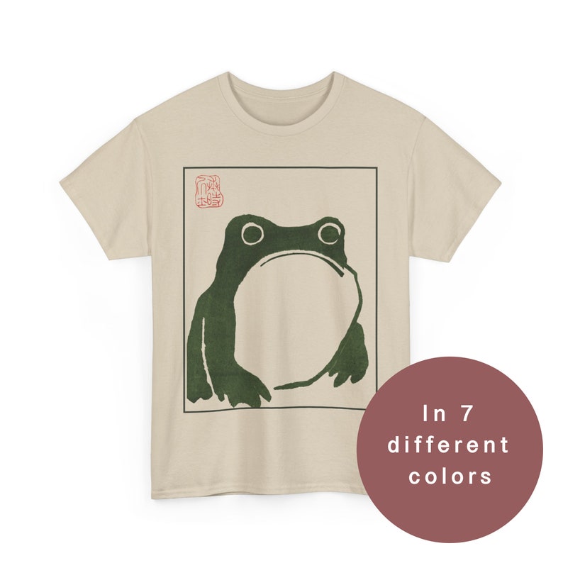 Grumpy Frog T-shirt: Japansk streetwear, Matsumoto Hoji-konst Sand