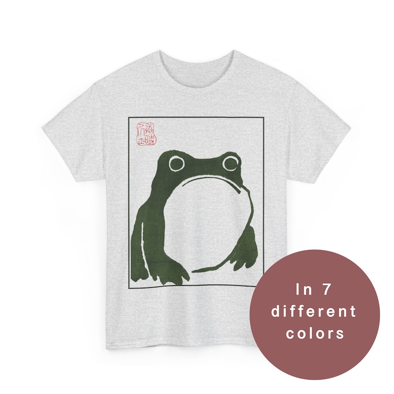 Grumpy Frog T-shirt: Japansk streetwear, Matsumoto Hoji-konst Ash