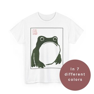 Grumpy Frog T-shirt: Japansk streetwear, Matsumoto Hoji-konst White