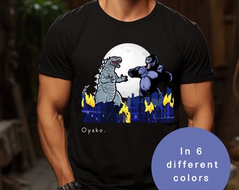 Godzilla vs Kong T-Shirt: Japanese Streetwear Kaiju Tee