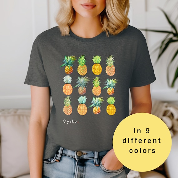 Camisa de piña Aloha camiseta Hawaii piña camiseta mujeres adultas