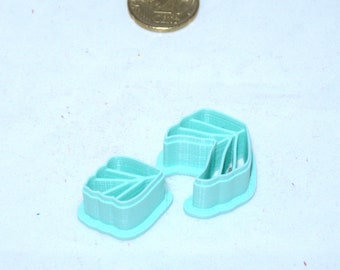 Two piece leaf earring  polymer clay cutters 3D printed