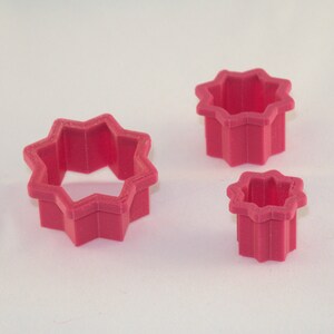 Star polymer clay cutters, 3D printed