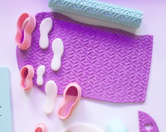 Shoe print polymer clay cutters 3D printed