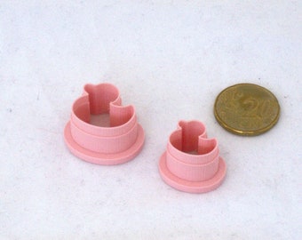 Duck polymer clay cutters, a pair. 3D printed