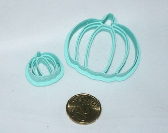 Pumpkin polymer clay cutters, 3D printed