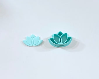 Lotus flower polymer clay cutters, 3D printed