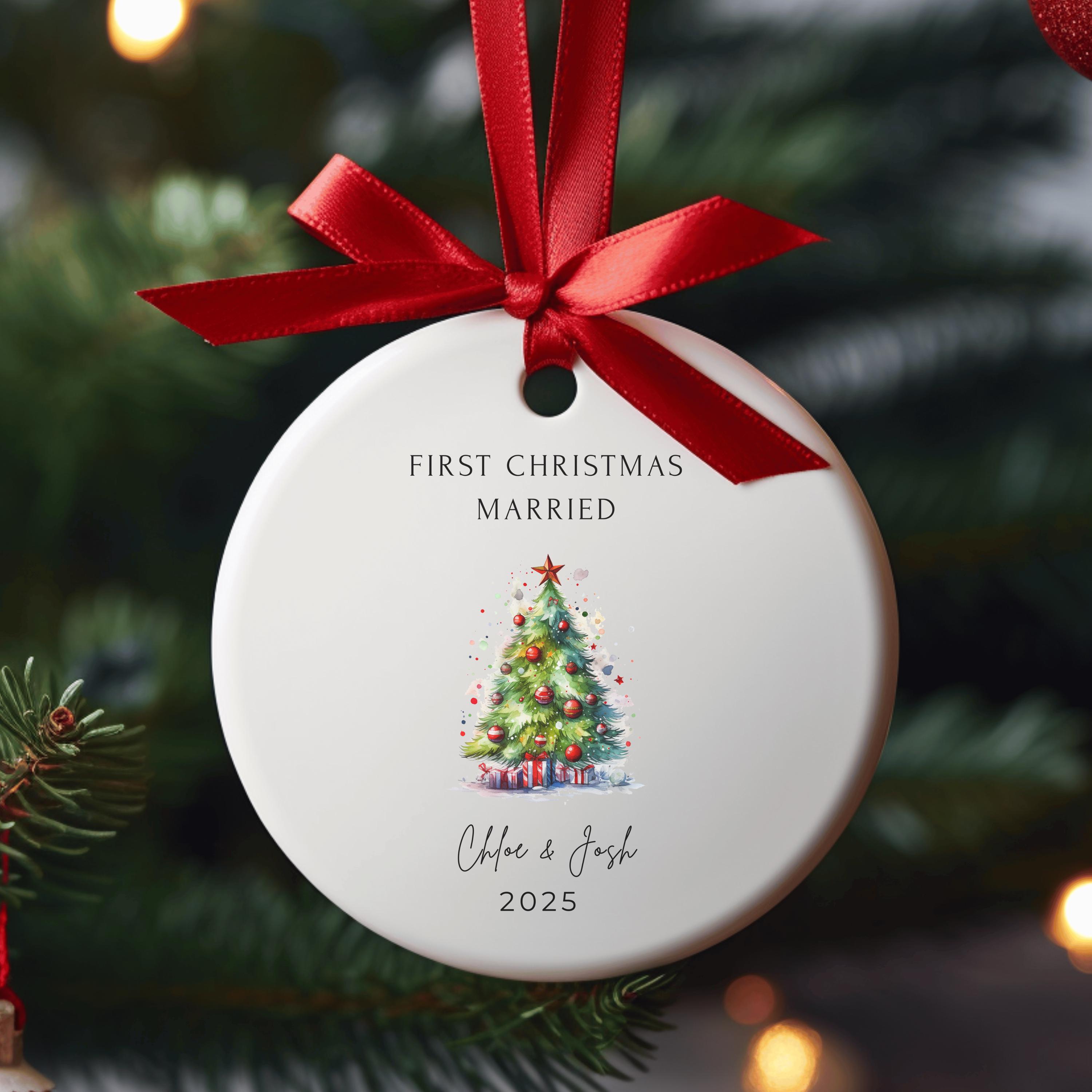 First Christmas Married Ornament, Personalized Married Ornament First Christmas Married Ornament, Personalized Married Ornament