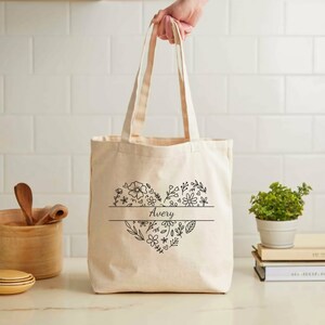 Personalized Bridesmaid Tote Bag, Bridal Party Gift, Custom Bridesmaid Tote, Maid of Honor Gift, Wedding Tote Bag, Bachelorette Party Favors