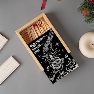 Personalized Couples Large Matchbox, Wood matchbox, Couple match box, Wooden matchbox for thanksgiving day, Wood matchbox the perfect match