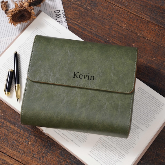 Personalized Leather Watch Box, Vegan Leather Watch Box, Watch Roll for 3 Watches, Wedding groomsmen gift, Watch travel case, Birthday gifts