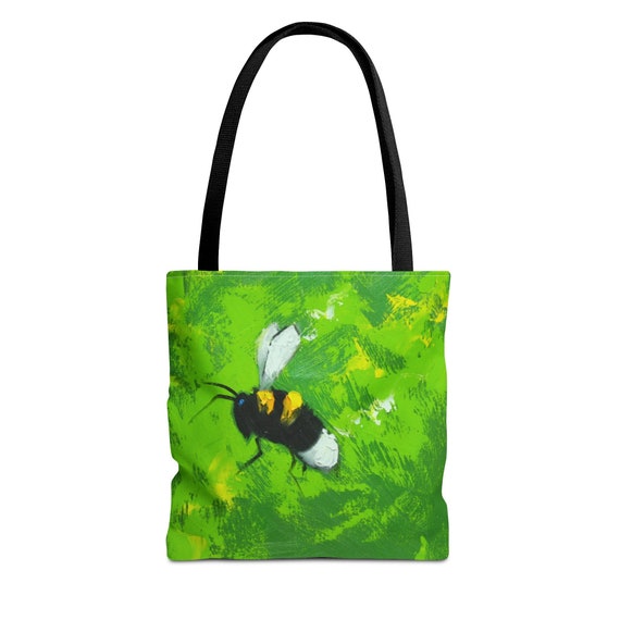 Green Bee Tote Bag Etsy
