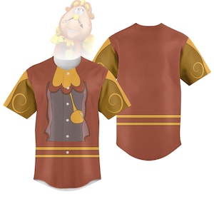Cogsworth Baseball Jersey, Beauty and the Beast Costume, Disney Baseball Shirt, Disneyland Shirt, Disney World Shirt, Halloween Gift