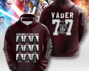 Expression Of Darth Vader Hoodie, Darth Vader 77 Shirt, Star Wars Sweatshirt, Anakin Skywalker Shirt, Disney Movie Shirt, Star Wars Day