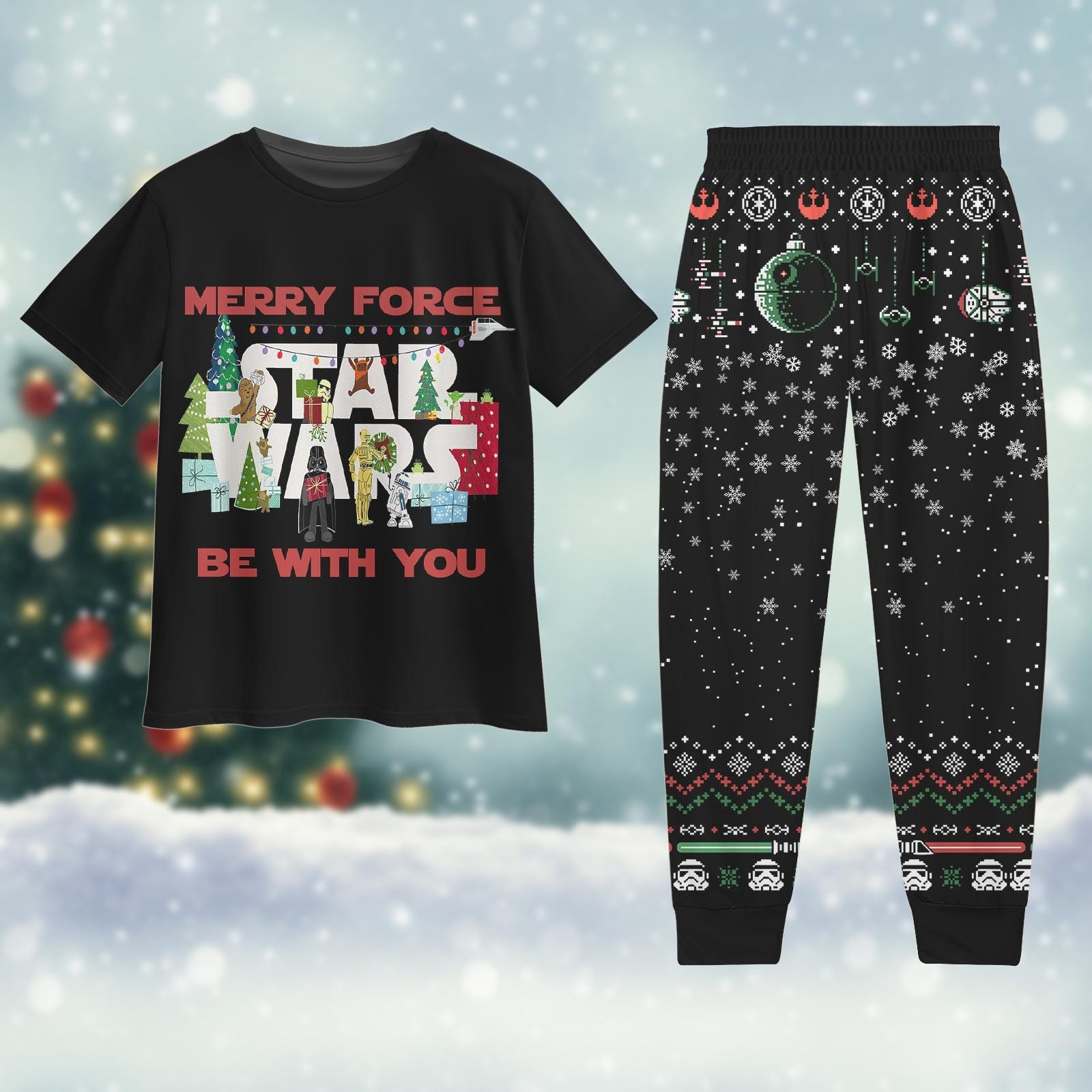 Discover Star Wars Christmas Pajamas Set, Darth Vader And Stormtrooper T-Shirt And Pants, Disney Trip Holiday Pajamas, Magic Kingdom, Xmas Gift