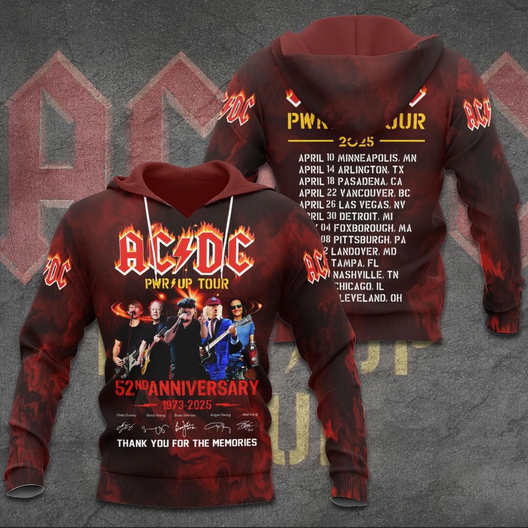 2025 ACDC Pwr up Tour Shirt, Acdc Rock Band Sweatshirt, Acdc Band ...