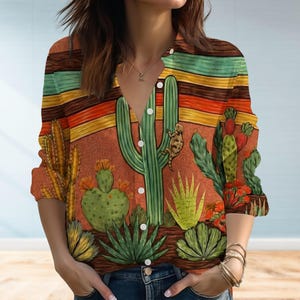 Womens Cactus Blouse - Etsy