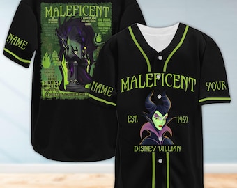 Personalized Halloween Maleficent Baseball Jersey Shirt, Witch Evil Shirt, Disney Villain Baseball Shirt, Mistress Of Evil Jersey Shirt