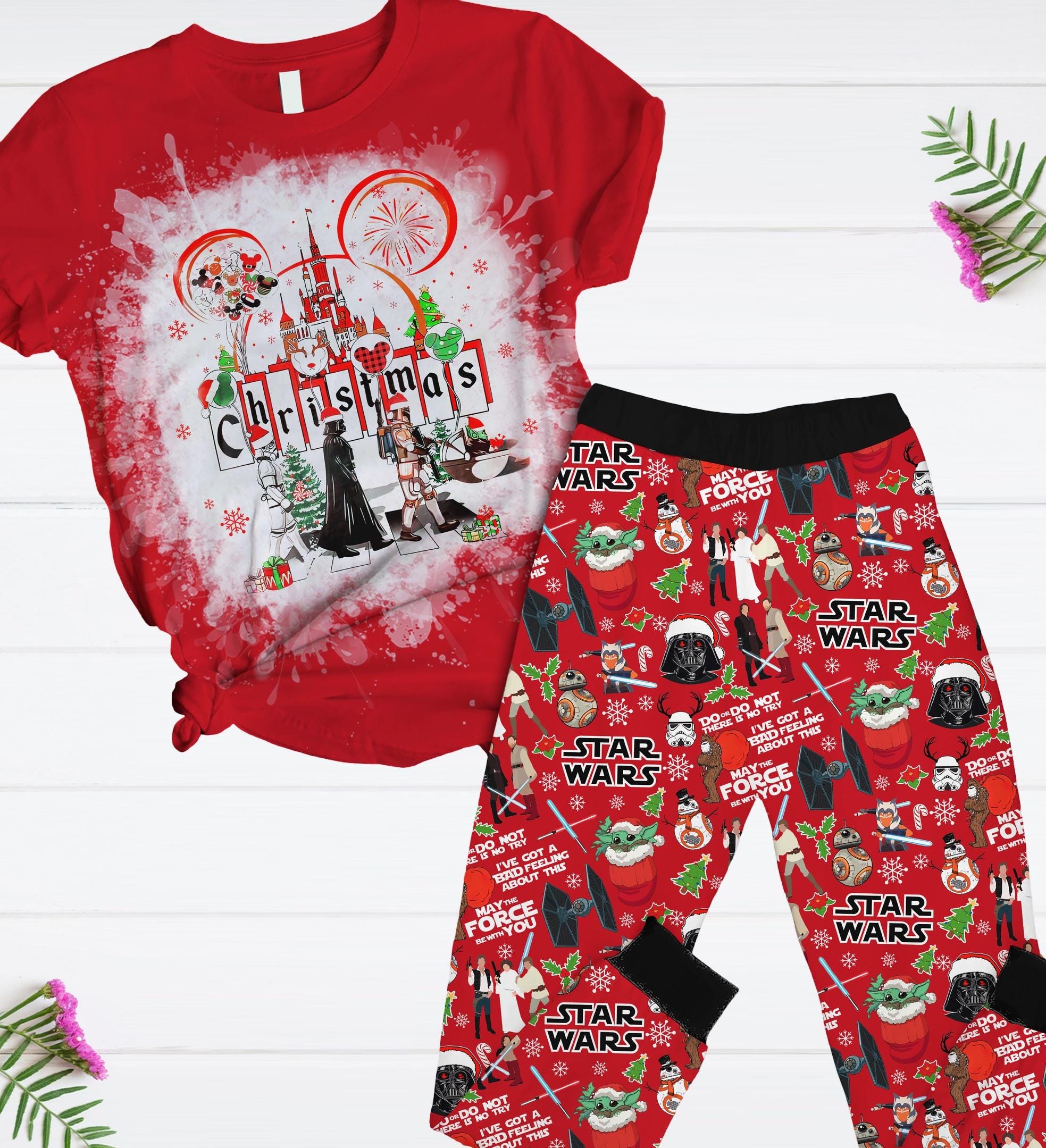 Discover Christmas Star Wars Pajamas Set, Star Wars T-Shirt, Stormtrooper T-Shirt, Merry Christmas Tee, Stormtrooper Abbey Road Christmas Shirt