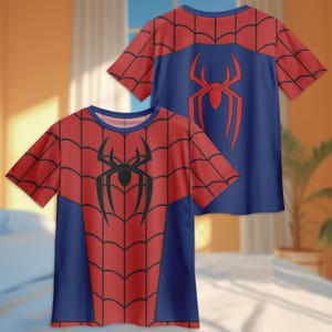 Retro 90s Spider Man Homage T-Shirt And Pants, Spider Man Tee, Spiderman Comic Pajamas Set, Marvel Avengers Spiderman Cosplay Costume