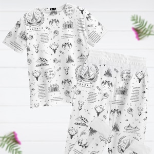 Velaris Acotar Pajamas Set, City Of Starlight T-Shirt And Pants, Sarah J Maas Pajamas, The Night Court Holiday Pajamas, Book Lover Gift