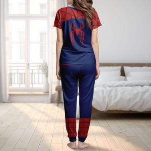 Retro 90s Spider Man Homage T-Shirt And Pants, Spider Man Tee, Spiderman Comic Pajamas Set, Marvel Avengers Spiderman Cosplay Costume