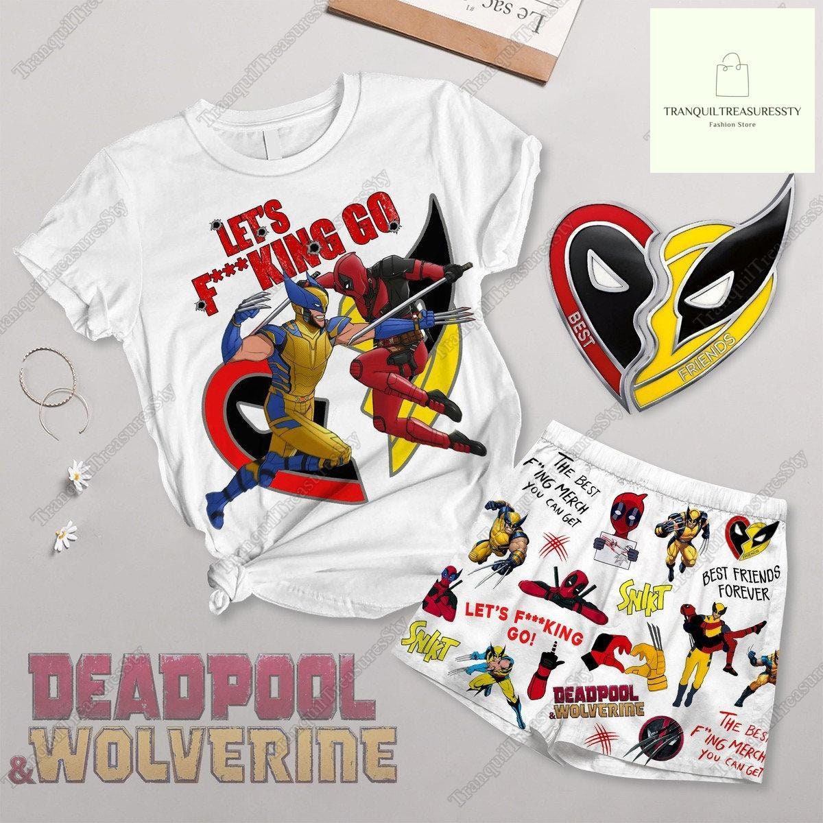 Camiseta Marvel Deadpool Y Wolverine - Manga Corta, Negra, Talla S, Diseño De Cómic