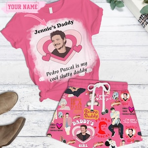 Camiseta de Pedro Pascal para niña de papá, pantalones cortos de Pedro Pascal, camiseta del actor Pedro Pascal, camiseta de Pedro Pascal, regalo para ella para fans del narcotráfico Pedro Pascal