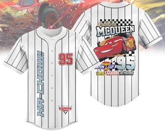 Lightning Mcqueen Baseball-Shirt, Cars-Film-Baseball-Jersey, BTW-Familienurlaub-Shirt, Piston Cup-Shirt, Cars Land, Cars Charaktere