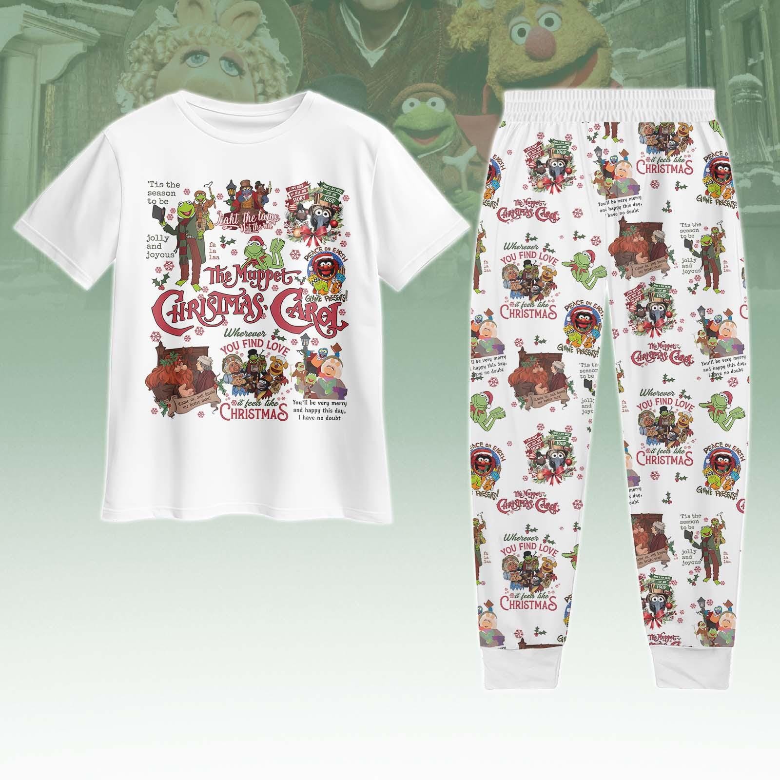 Discover The Muppets Christmas Carol T-Shirt And Pants, Disney Christmas Pajama Set, Gonzo and Rizzo Miss Piggy Scrooge Kermit Fozzie Bear Shirt