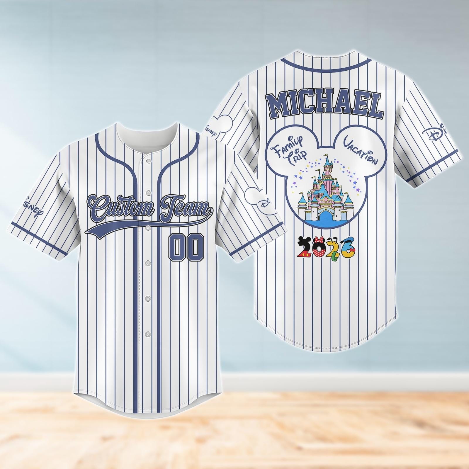 Discover Custom Disneyland Baseball Jersey, Mickey And Friends Baseball Shirt, Disney Trip 2026 Matching Team Jersey