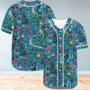 Haunted Mansion Baseball Jersey, Disney Halloween Jersey Shirt, Hitchhiking Ghosts Shirt, Horror Halloween Shirt, Foolish Sterbliche Shirt